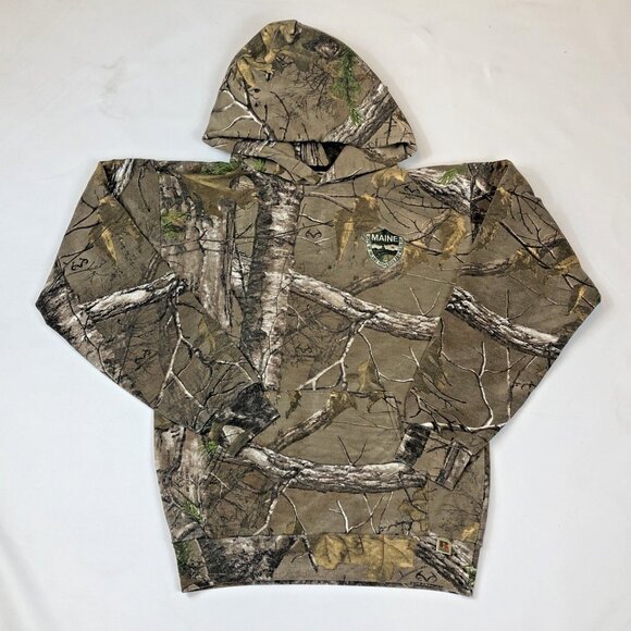 Russell Outdoors Other - Maine Dept Inland Fisheries & Hunting Russell Realtree Camo Hoodie Size Small